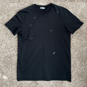 Dior bee embellished black t-shirt